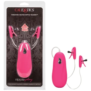 Nipple Play Vibrating Heated Nipple Teasers - Pink