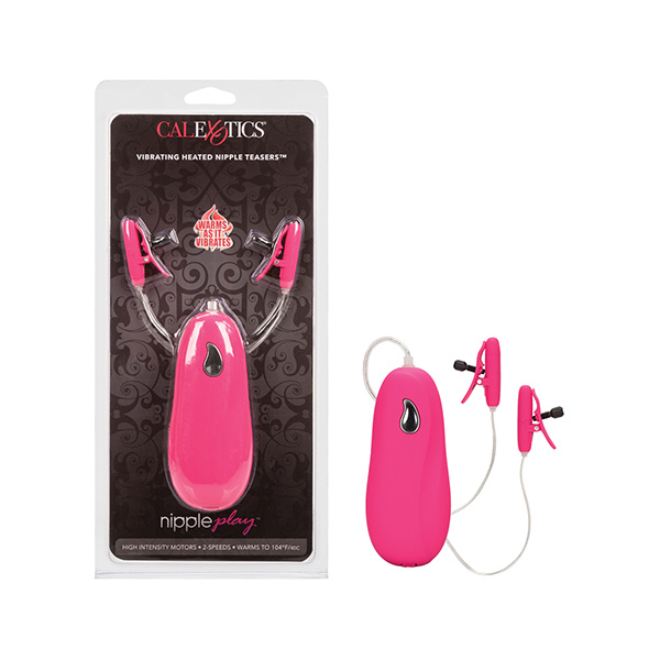 Nipple Play Vibrating Heated Nipple Teasers - Pink