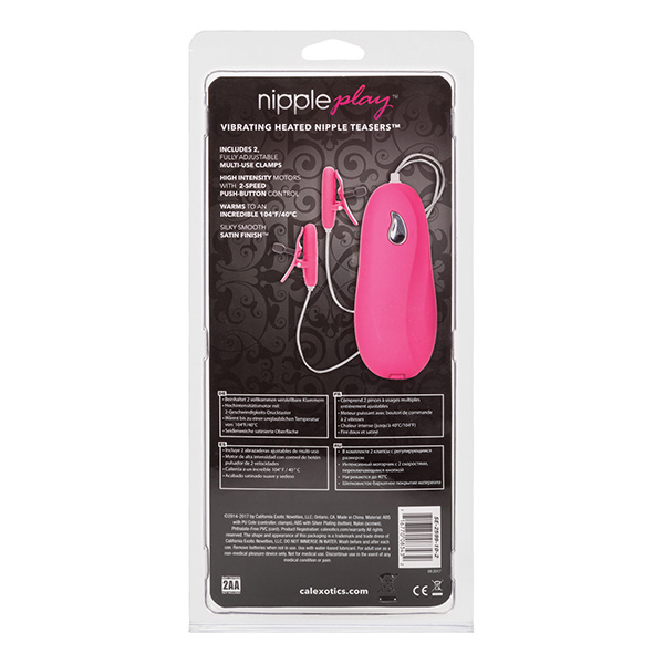 Nipple Play Vibrating Heated Nipple Teasers - Pink - Image 2