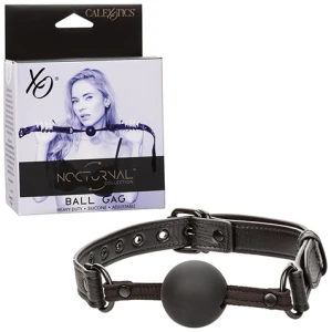 Nocturnal Collection Silicone Ball Gag - Black