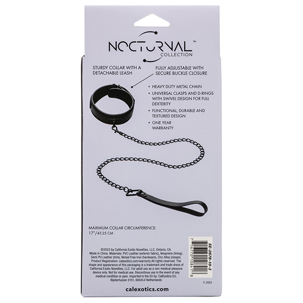 Nocturnal Collection Detachable Collar & Leash - Black - Image 4