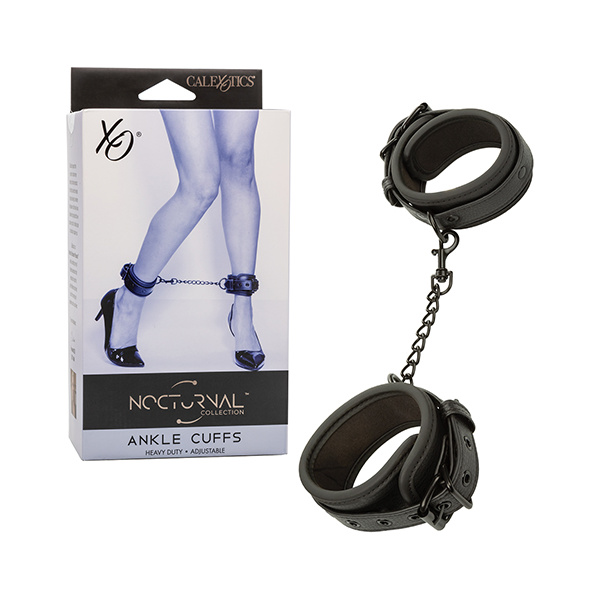 Nocturnal Collection Adjustable Ankle Cuffs - Black