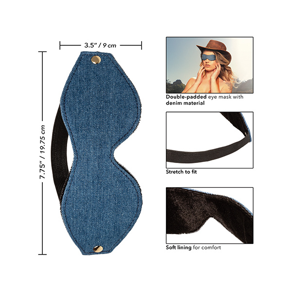 Ride 'Em Premium Denim Collection Eye Mask - Image 4