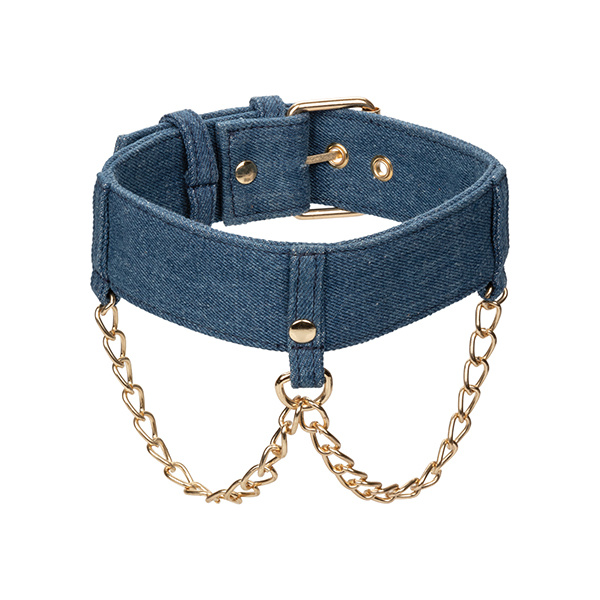 Ride 'Em Premium Denim Collection Collar w-Leash - Image 2