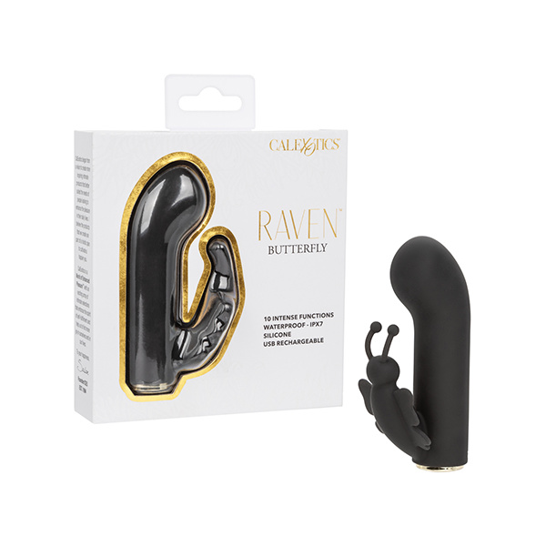 Raven Butterfly G-Spot Vibrator - Black