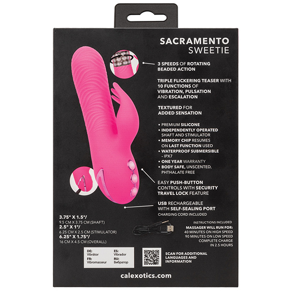 California Dreaming Sacramento Sweetie Vibrator & Rotating Stimulator - Image 5