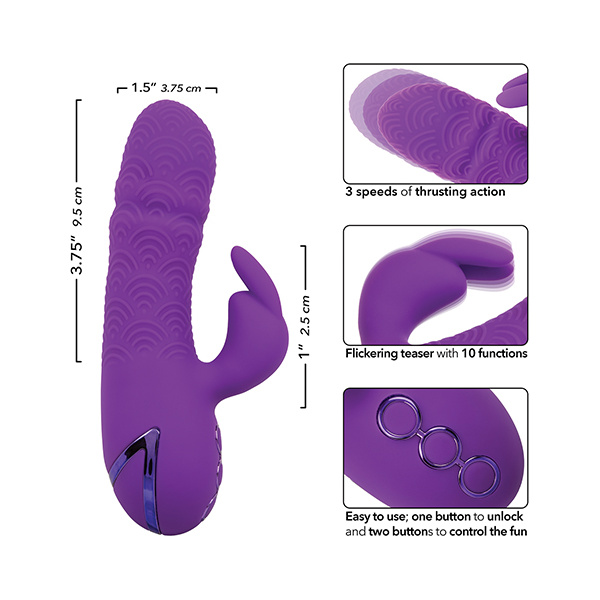 California Dreaming Manhattan Beach Marvel Dual Stimulation Vibe - Purple - Image 3