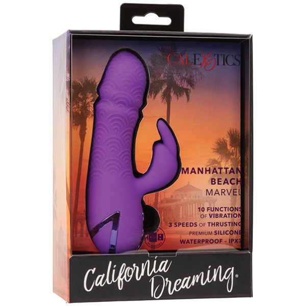 California Dreaming Manhattan Beach Marvel Dual Stimulation Vibe - Purple - Image 5