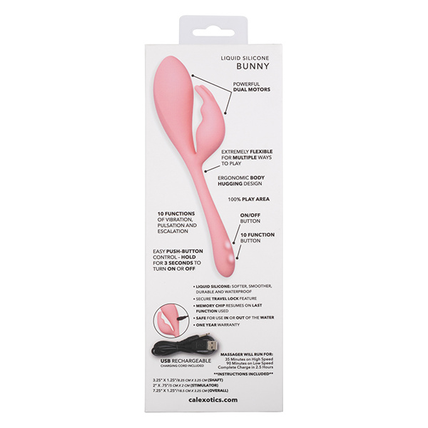 Elle Liquid Silicone Bunny - Pink - Image 4