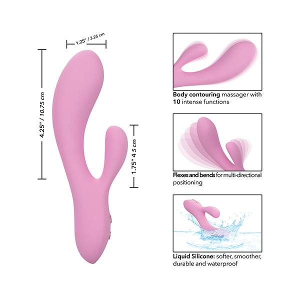 Contour Zoie Flexible Dual Massager - Pink - Image 4