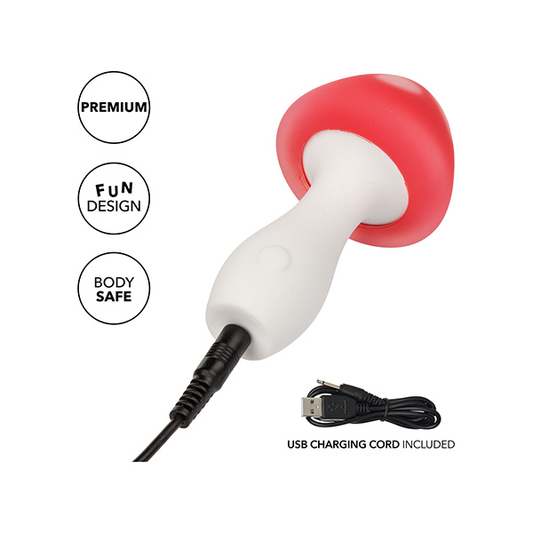 Naughty Bites Muff Shroom Playful Massager - Red-White - Image 5