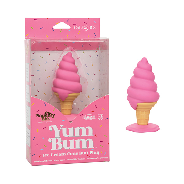 Naughty Bits Yum Bum Ice Cream Cone Butt Plug - Pink