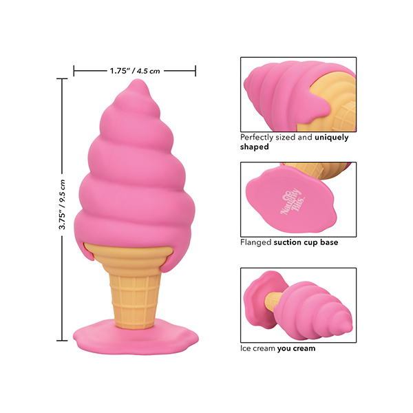 Naughty Bits Yum Bum Ice Cream Cone Butt Plug - Pink - Image 2