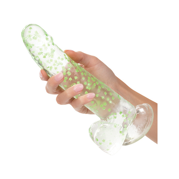 Naughty Bits I Leaf Dick Glow In The Dark Weed Leaf Dildo - Image 5