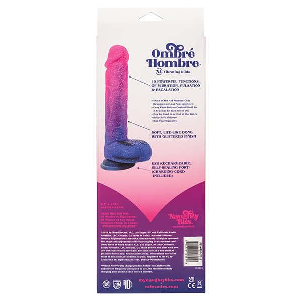 Naughty Bits Ombre Hombre XL Vibrating Dildo - Image 2