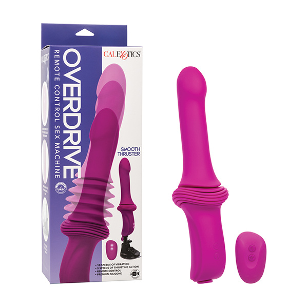 Overdrive Smooth Thruster Remote Control Sex Machine - Fuchsia-Black