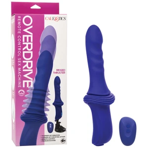 Overdrive Ridged Shaft Remote Control Sex Machine - Blue