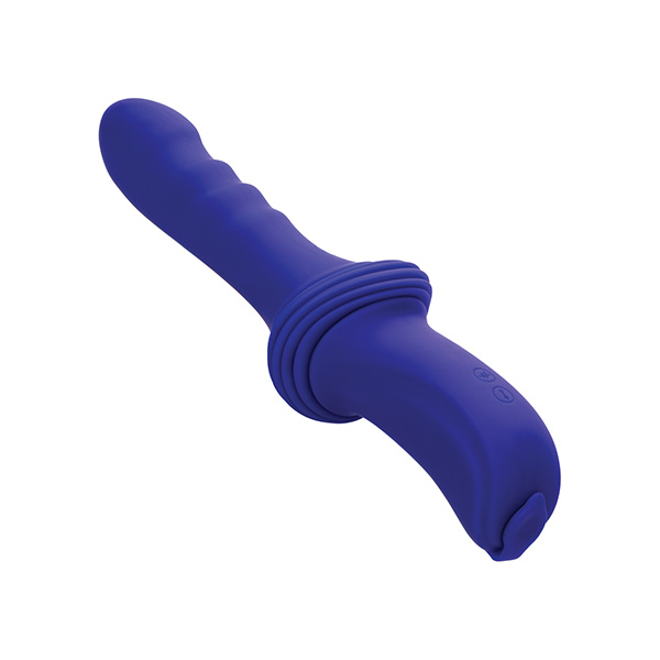 Overdrive Ridged Shaft Remote Control Sex Machine - Blue - Image 3