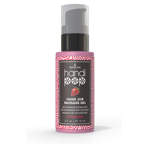 Handipop Hand Job Massage Gel - 2 oz Bottle Strawberry - Image 2