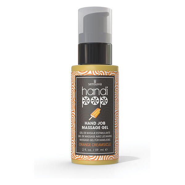 Handipop Hand Job Massage Gel - 2 oz Bottle Orange Creamsicle - Image 2