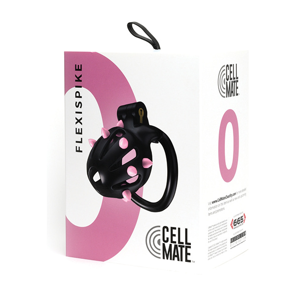 Sport Fucker Cellmate FlexiSpike Chastity Cage - Black/Pink