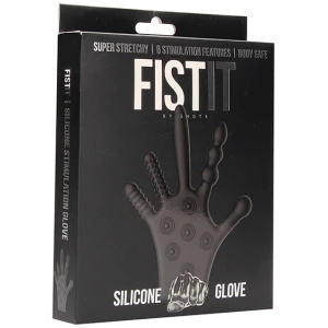 Shots Fistit Silicone Stimulation Glove - Black