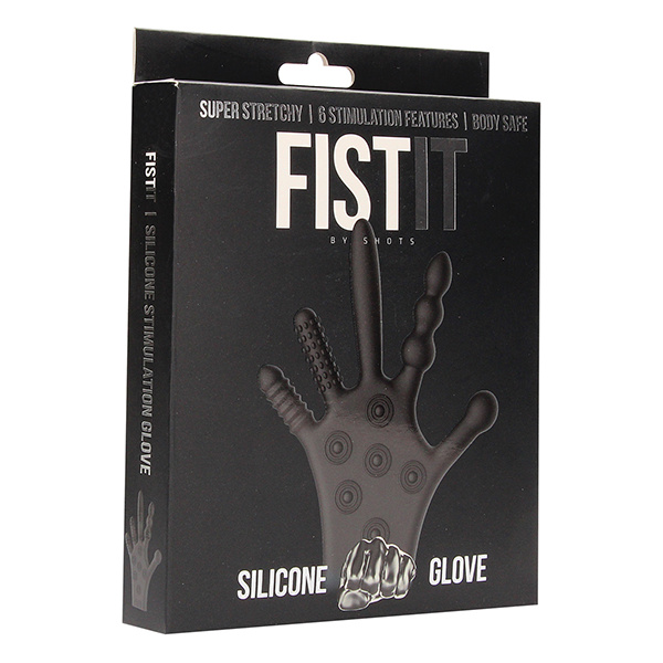 Shots Fistit Silicone Stimulation Glove - Black