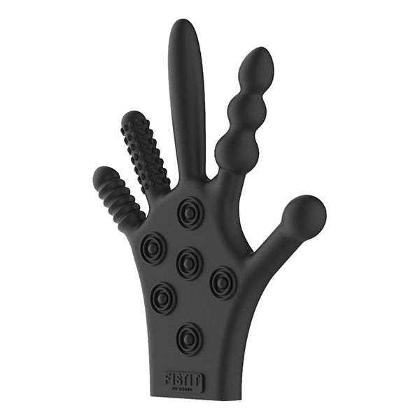 Shots Fistit Silicone Stimulation Glove - Black - Image 2