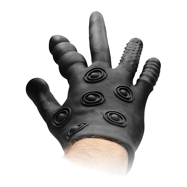 Shots Fistit Silicone Stimulation Glove - Black - Image 4