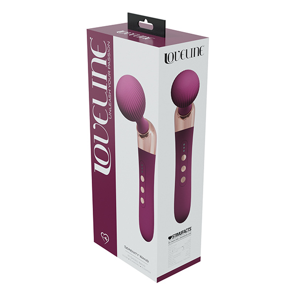 Shots Loveline Serenity Wand Massager - Burgundy