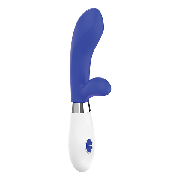 Shots Luminous Achilles Silicone 10 Speed Rabbit Vibrator - Royal Blue - Image 3