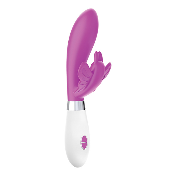 Shots Luminous Alexios Silicone 10 Speed Butterfly Vibrator  - Fuchsia - Image 2