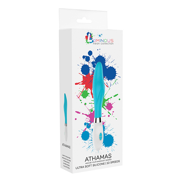 Shots Luminous Athamas Silicone 10 Speed Vibrator - Turquoise