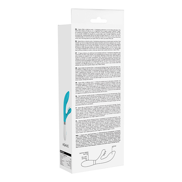 Shots Luminous Agave Silicone 10 Speed Rabbit - Turquoise - Image 2