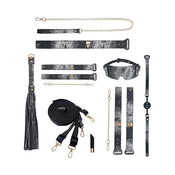 Shots Ouch! Florence Collection Bondage Kit w-Bag - Black