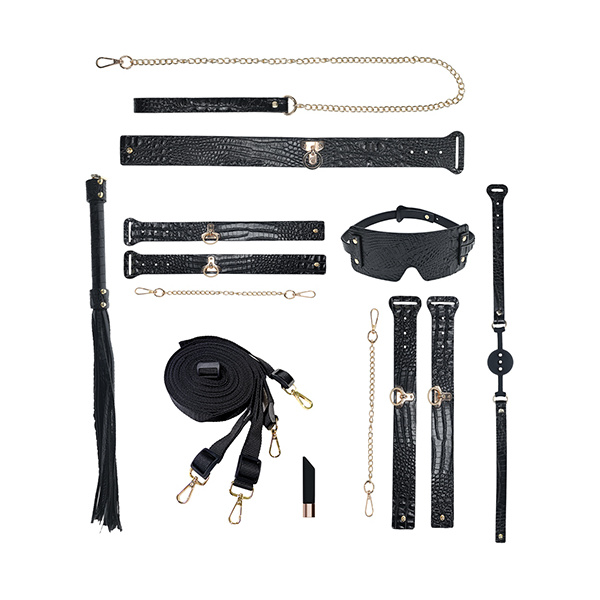 Shots Ouch! Rome Collection Bondage Kit w-Bag - Black