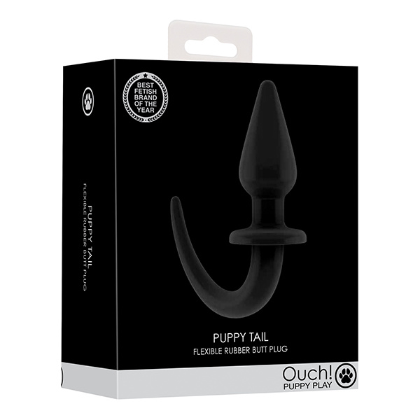 Shots Ouch Puppy Play Tail Butt Plug - Black