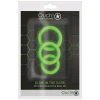 Shots Ouch 3 pc Cock Ring Set - Glow in the Dark