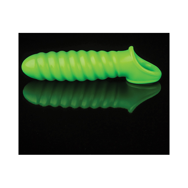 Shots Ouch Swirl Stretchy Penis Sleeve - Glow in the Dark - Image 5