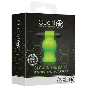Shots Ouch Vibrating Head Masturbator - Glow in the Dark