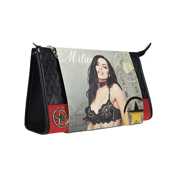 Shots Ouch! Milan Collection Bondage Kit w-Bag - Black-Red - Image 2