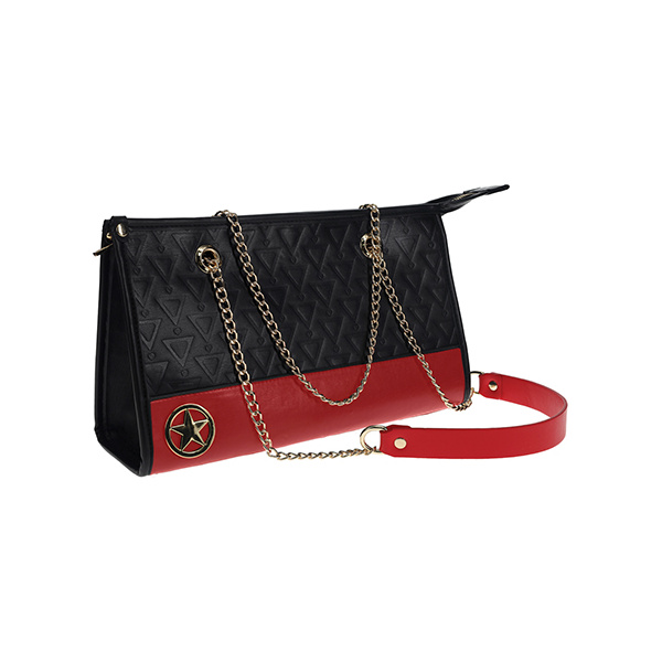 Shots Ouch! Milan Collection Bondage Kit w-Bag - Black-Red - Image 4