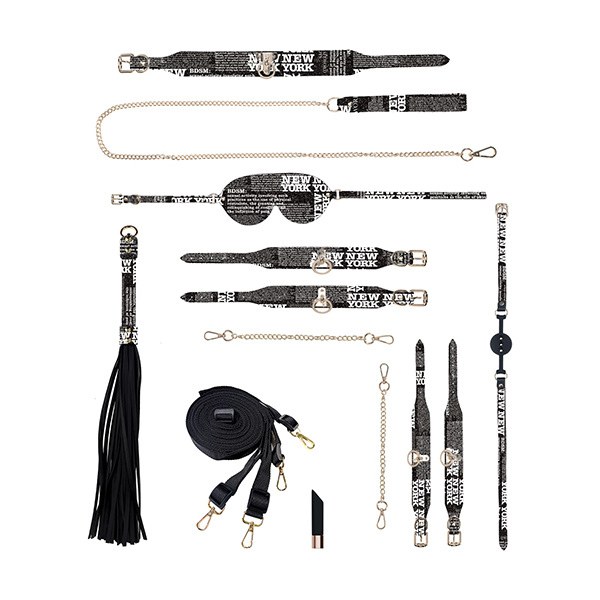 Shots Ouch! NY Collection Bondage Kit w-Bag - Black