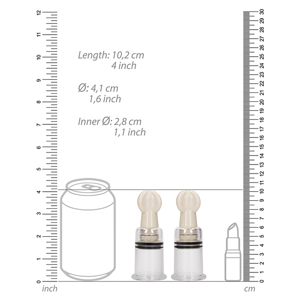 Shots Pumped Nipple Suction Set - Medium Clear - Image 2