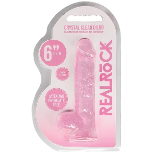 Shots Realrock Realistic Crystal Clear Dildo W/balls