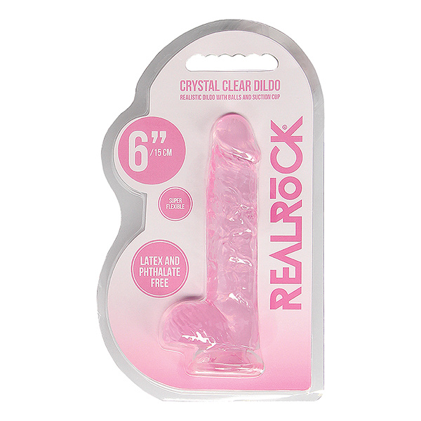 Shots Realrock Realistic Crystal Clear Dildo W/balls