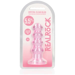 Shots Realrock Crystal Clear 5.5" Curvy Dildo/butt Plug