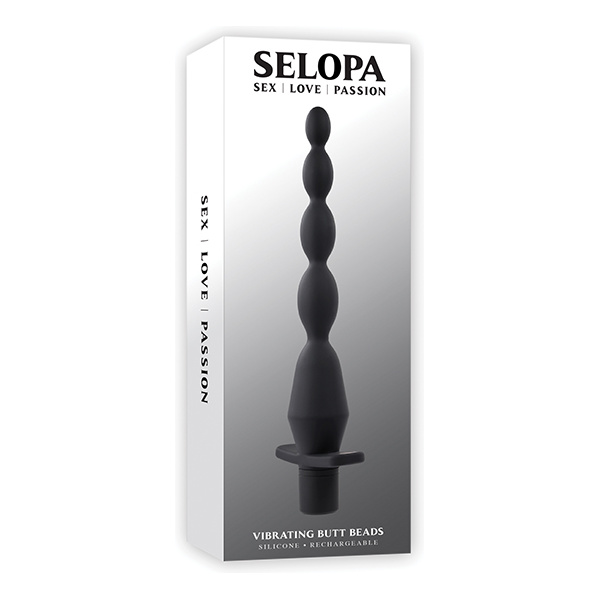 Selopa Vibrating Butt Beads - Black