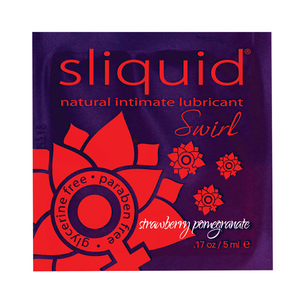 Sliquid Swirl Lubricant Pillow - .17 oz Strawberry Pomegranate