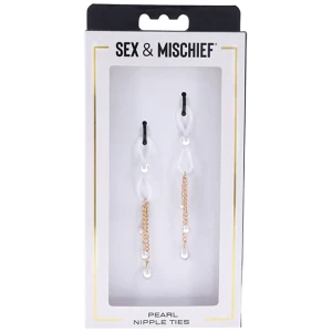 Sex & Mischief Pearl Nipple Ties